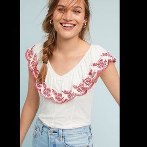 Anthro • Moulinette Soeurs Julieta Ruffle Top
